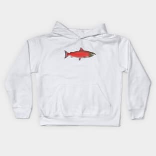 Coho Salmon - Spawn Phase Kids Hoodie